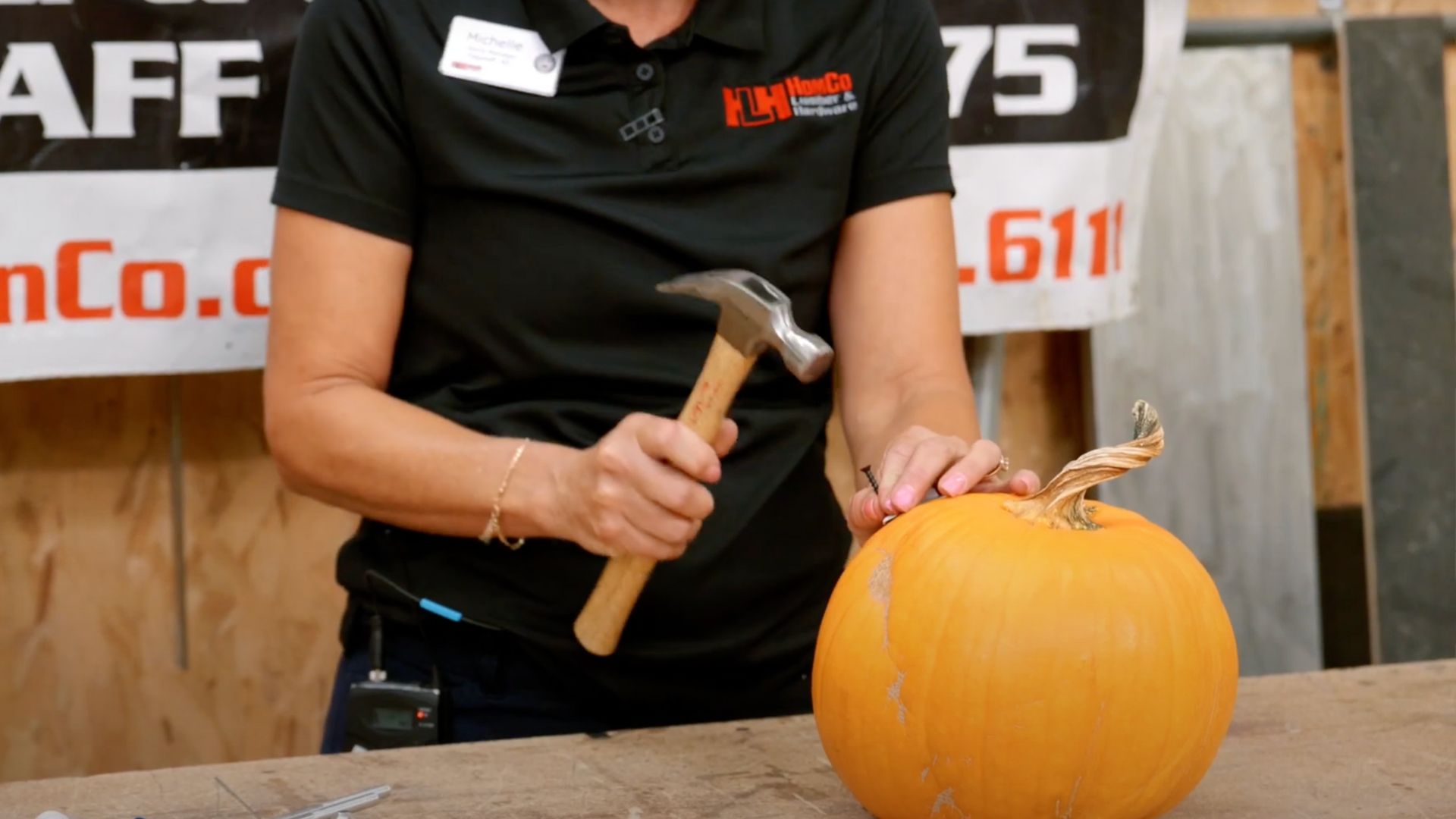 hammering pumpkin